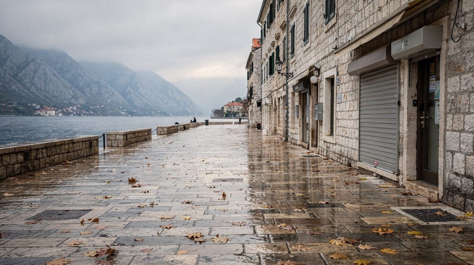 Kotor en invierno: la lluvia, la calma y lo que cierra