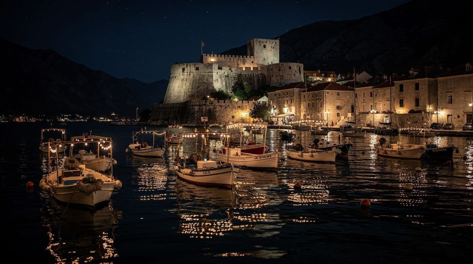 Boka Night: la parata di barche illuminate e i fuochi d'artificio a Cattaro