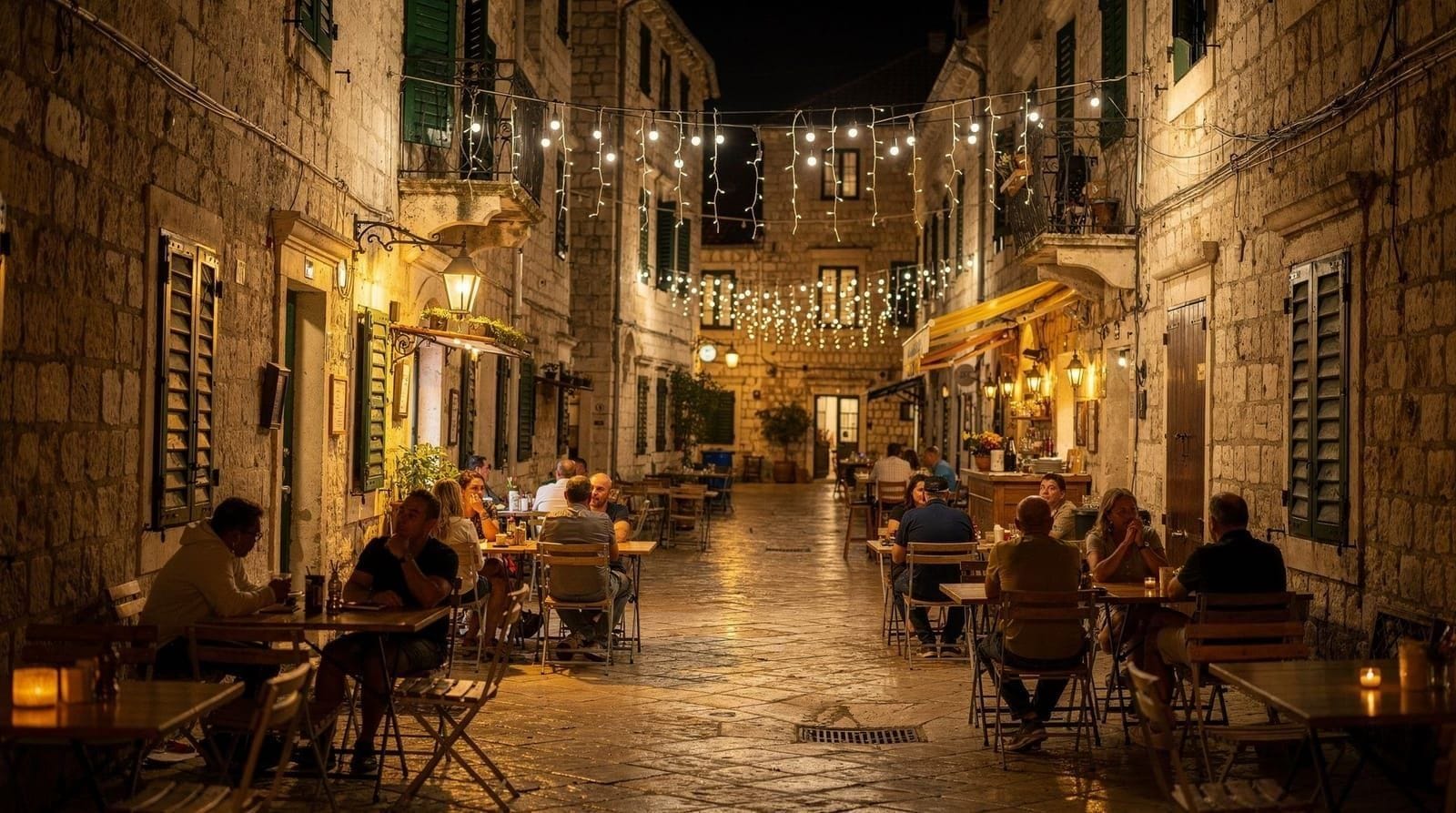 Vida nocturna en Kotor: qué pasa realmente al caer la noche
