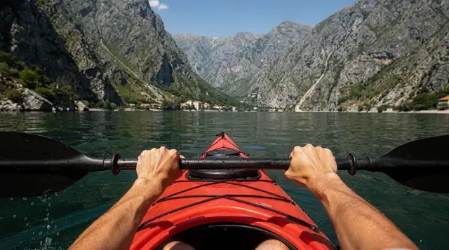 Sea kayaking in the Bay of Kotor