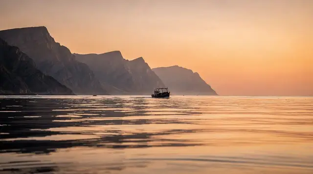 Sunset boat cruise in the Bay of Kotor