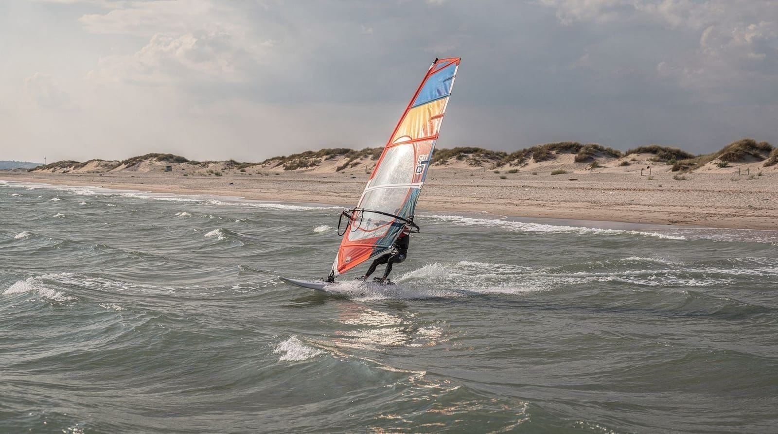 Windsurfing and kitesurfing at Velika Plaža, Ulcinj